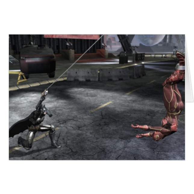 Cartão Captura de tela: Batman vs Flash (Frente Horizontal)