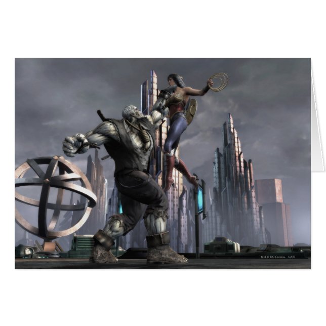 Cartão Captura de tela: Grundy vs Mulher Maravilha (Frente Horizontal)