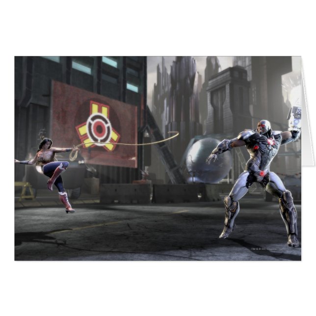 Cartão Captura de tela: Mulher Maravilha vs Cyborg 2 (Frente Horizontal)