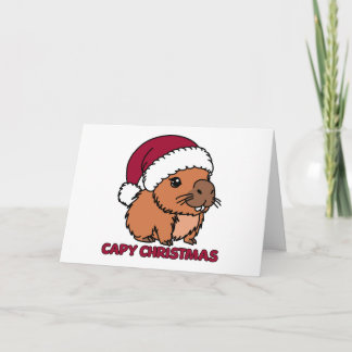 Cartão Capybara Christmas