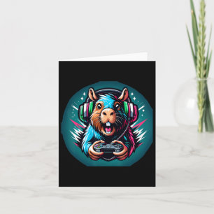 Cartão Capybara Gaming de Videogame 