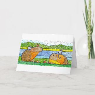 Cartão Capybara Greetings Card