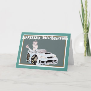 Cartão CAR TOON subaru birthday card