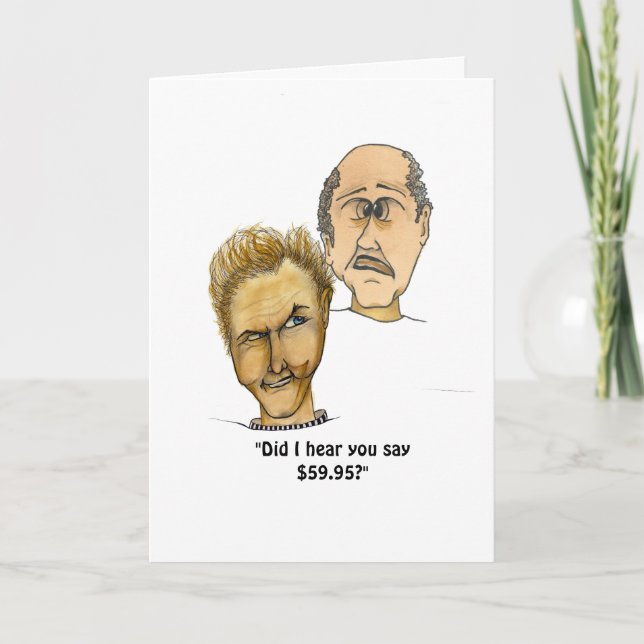 Cartão Cara 60º aniversário engraçado (Frente)