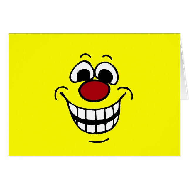 Cartão Cara alegre Grumpey (Frente horizontal)