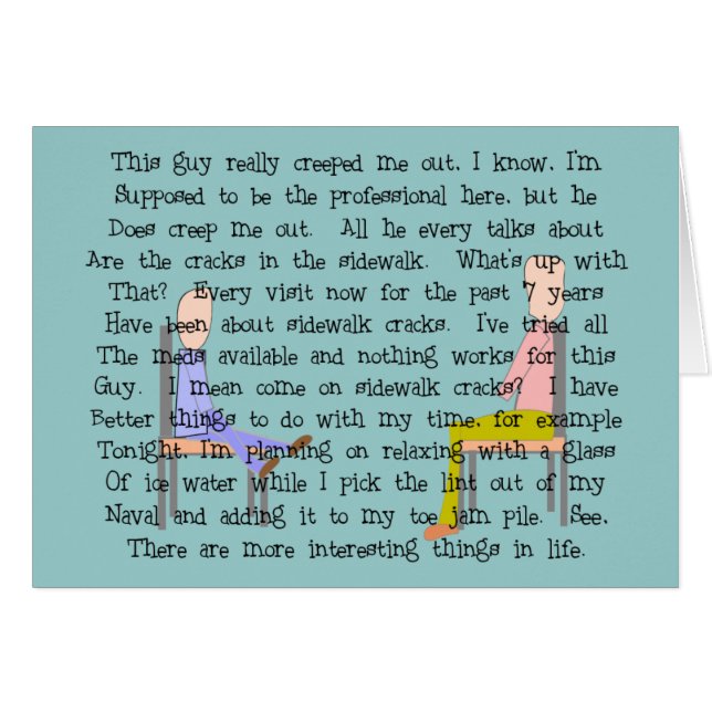 Cartão Cara assustador da rachadura do passeio da arte de (Frente Horizontal)