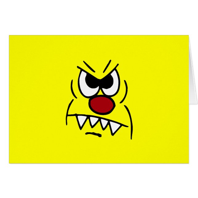 Cartão Cara assustador Grumpey (Frente horizontal)