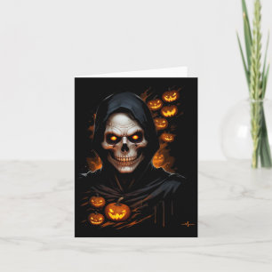 Cartão Cara Assustadora Halloween Figurume T-shir