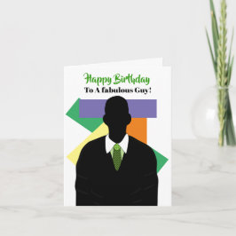 Cartão Cara de aniversário feliz afro-americana