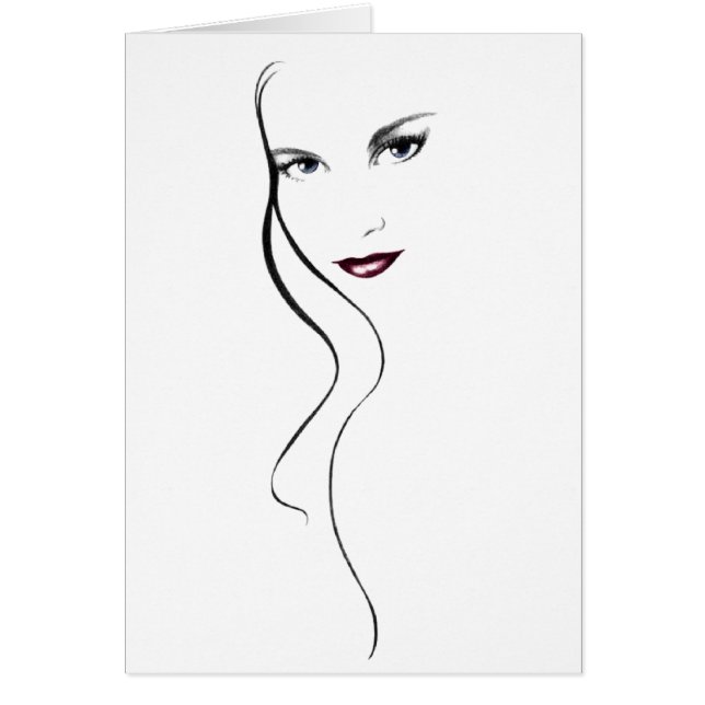 Cartão Cara de dama (Frente)