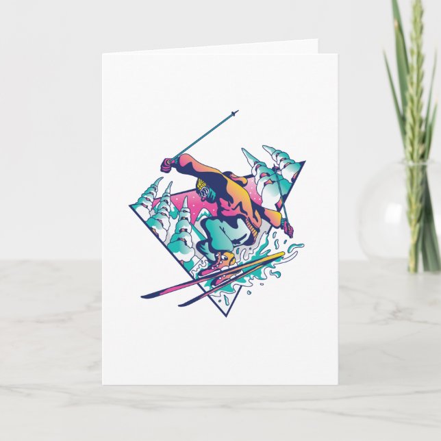 Cartão Cara de Esqui (Frente)