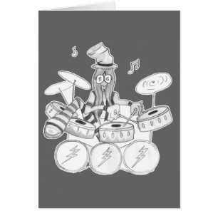 Cartão Cara do baterista