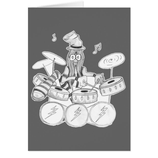 Cartão Cara do baterista (Frente)