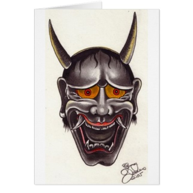 Cartão Cara do demónio (Frente)