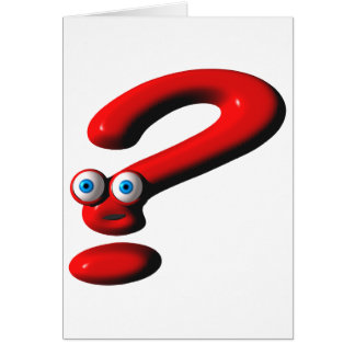 Cartão Cara do ponto de interrogação