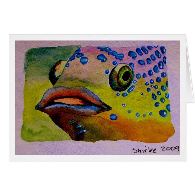 Cartão Cara dos peixes (Frente Horizontal)