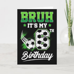Cartão Cara é meu 6º aniversário menino fã de esportes 6