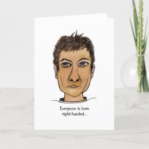 Cartão Cara Engraçada à Esquerda