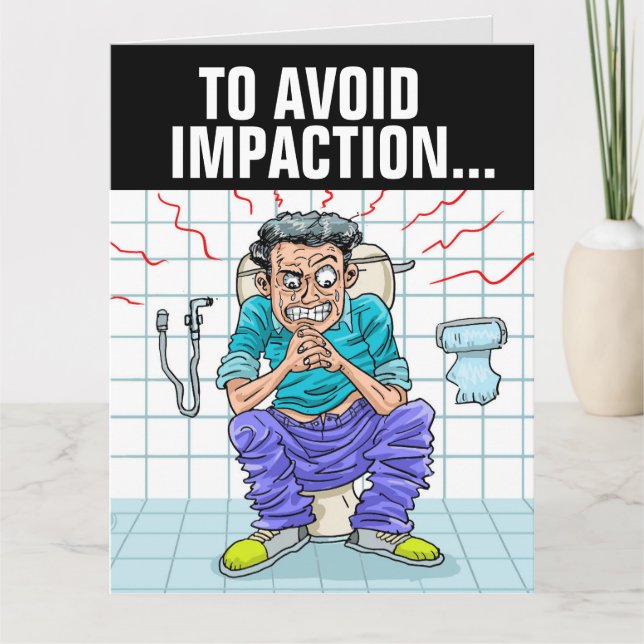 CARTÃO CARA ENGRAÇADA NA PLACA DE ANIVERSÁRIO DE PIADA DO (Frente)