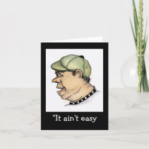 Cartão Cara engraçada sendo rei