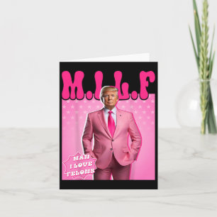 Cartão Cara, Eu Adoro Felons, Engraçado Pink Trump 2024 P