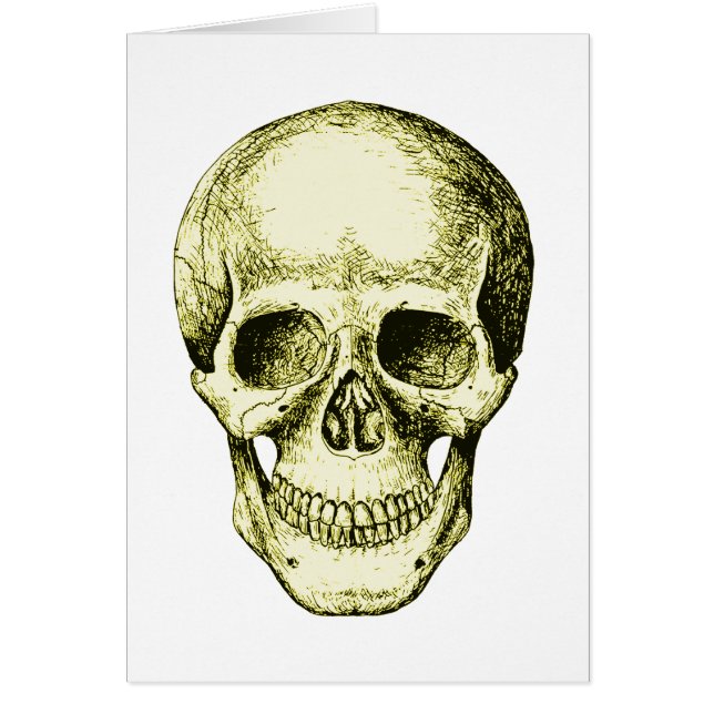 Cartão Cara humana de bronze do crânio (Frente)