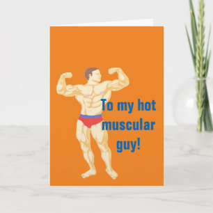 Cartão Cara muscular quente