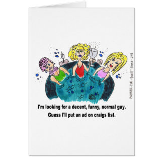 Cartão Cara normal e engraçada