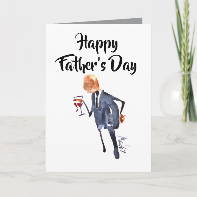 Cartão Cara Que Sempre Tem Piada! Dia de os pais Feliz (Frente)