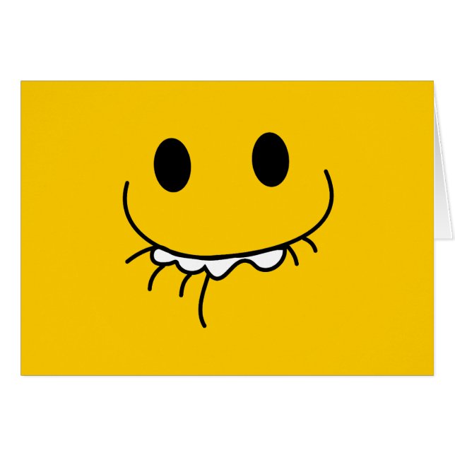 Cartão Cara Repressed do riso (Frente Horizontal)