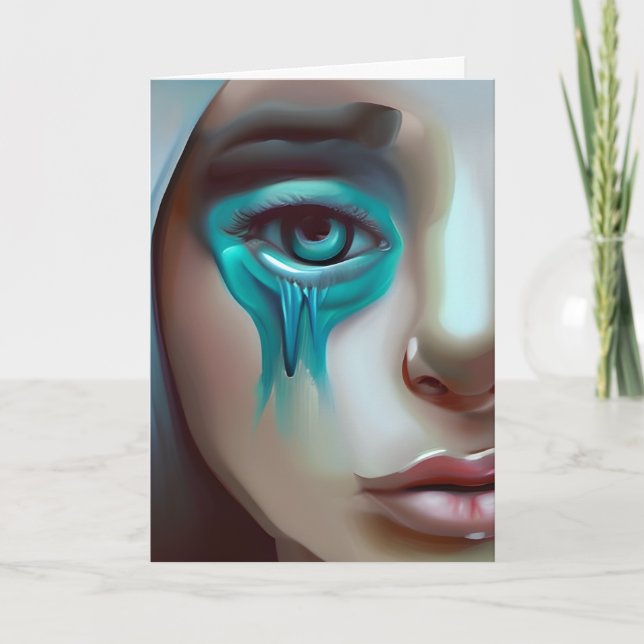 Cartão Cara triste, suporte para um amigo (Frente)