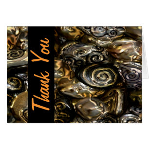 Cartão Caracóis ouros + Obrigado