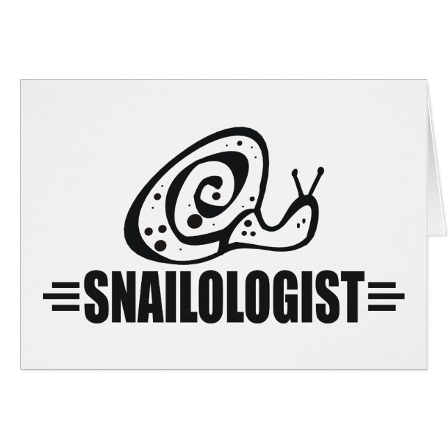 Cartão Caracol Engraçado (Frente Horizontal)