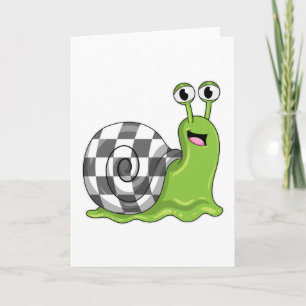 Cartão Caracol no Xadrez com Tabuleiro