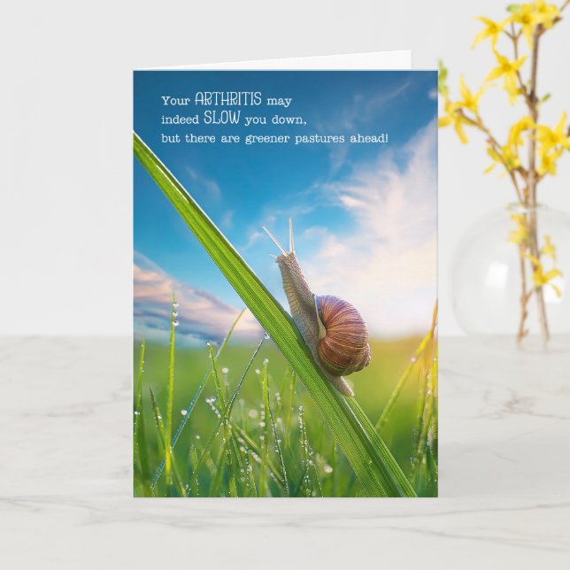 Cartão Caracol Ritmo de Recuperação da Artrite (Flor Amarela)