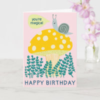 Caracol Whimsical no Mágico Cogumelo PERSONALIZADO