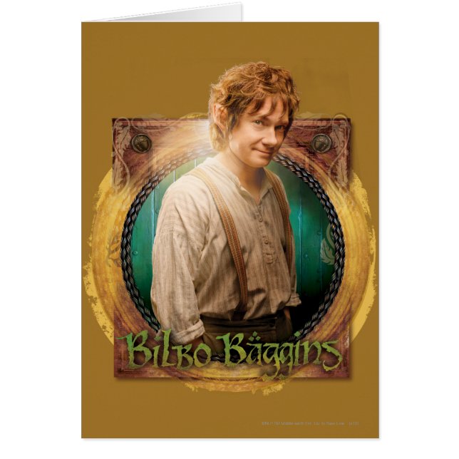 Cartão Caractere BILBO BAGGINS™ com nome (Frente)