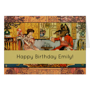 Cartão Caracteres de Contorno de Fada Clássica da Besta