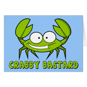 Cartão Caranguejo engraçado