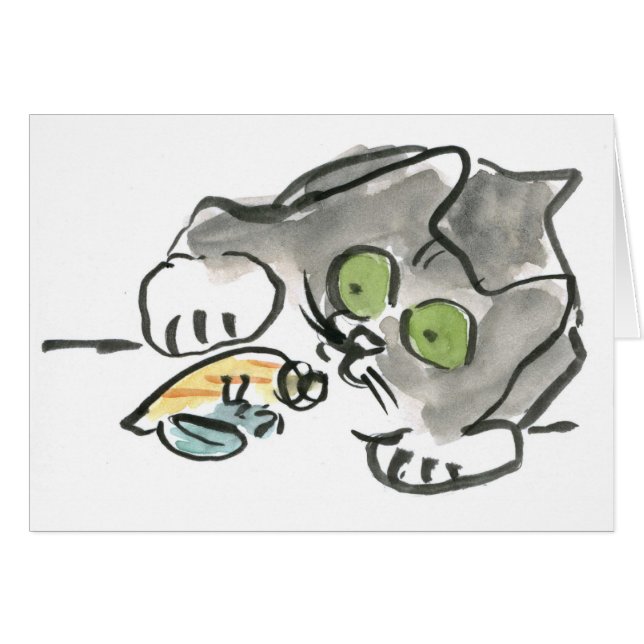 Cartão Caranguejo & gatinho de eremita (Frente Horizontal)