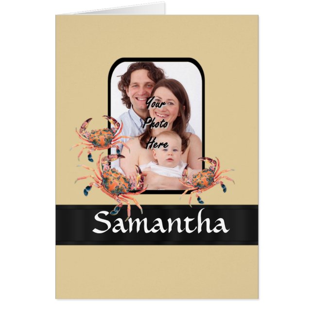 Cartão Caranguejo personalizado (Frente)