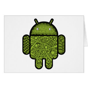Cartão Caráter de porta de bolhas para o robô Android™