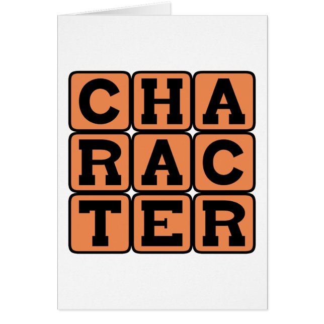 Cartão Caráter, Motivação (Frente)