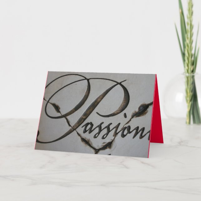 Cartão CARD -a Romantic and Passionate expression of LOVE (Frente)