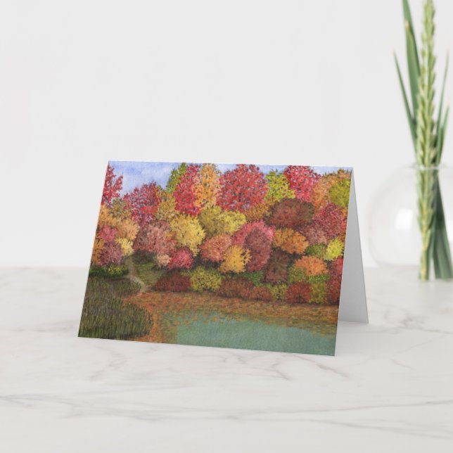 Cartão Card- Autumn scene (Frente)