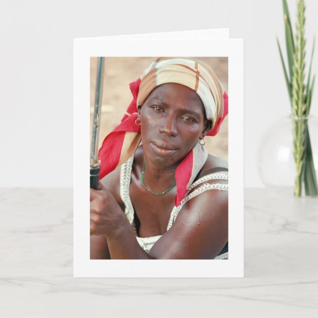 Cartão Card, "Banana Seller, Banjul, Gambia, West Africa" (Frente)