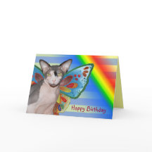 Card | Birthday Rainbow Cat Fairy