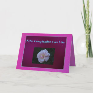 Cartão Card - Feliz Cumpleaños a mi hija - Pink