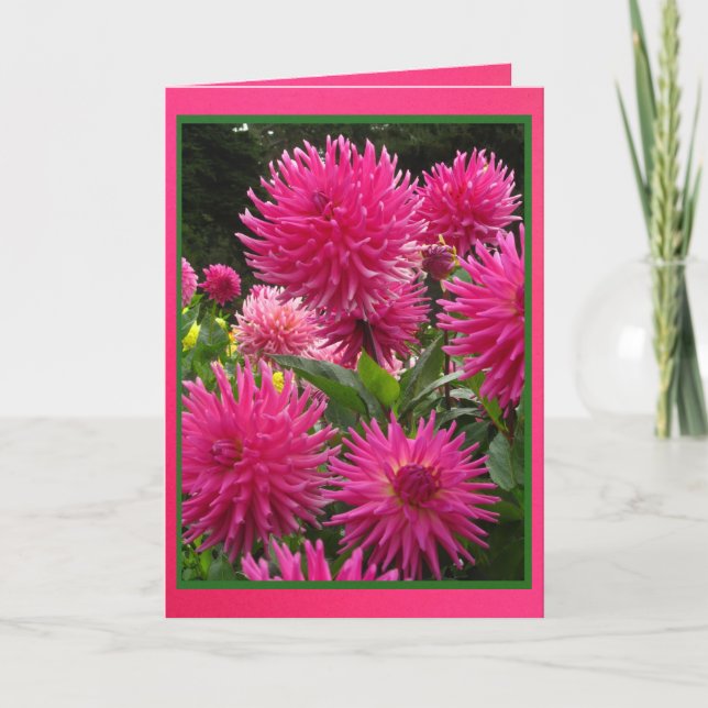 Cartão Card - Feliz Cumpleaños a mi Tía - Las Dalias (Frente)