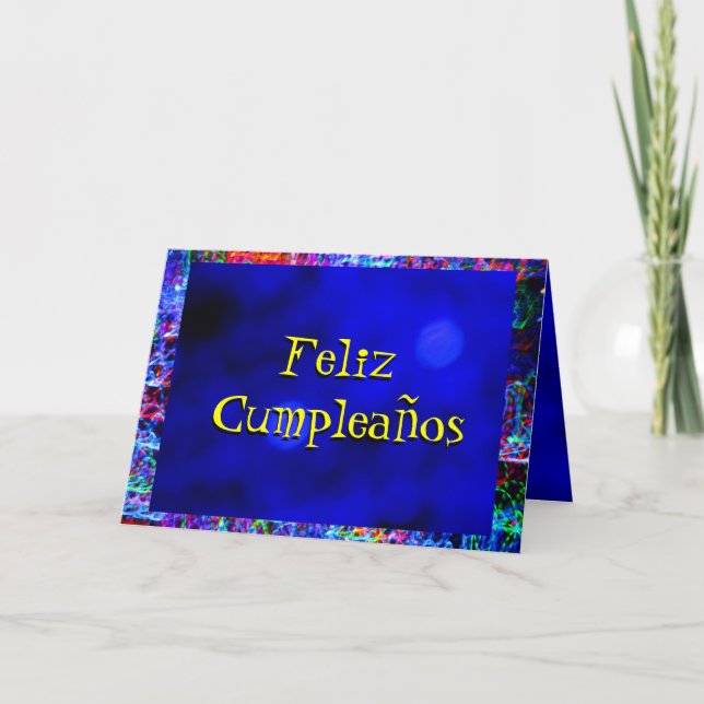 Cartão Card - Feliz Cumpleaños - Multicolor (Frente)